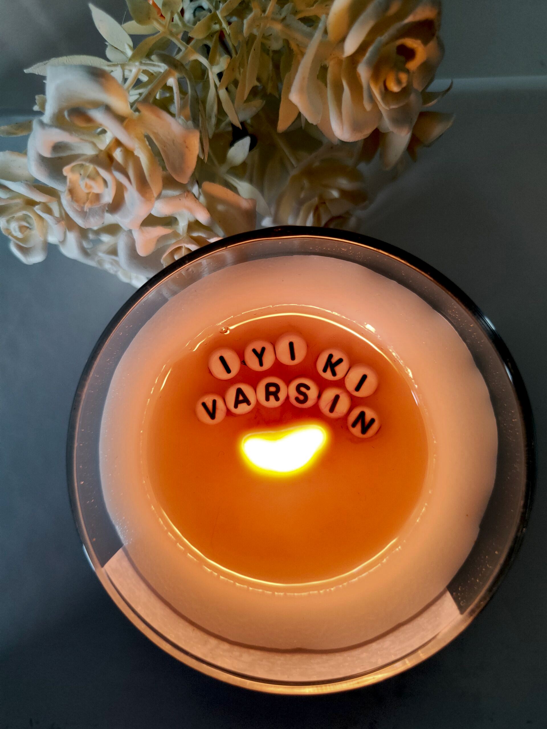 mesajlı mum