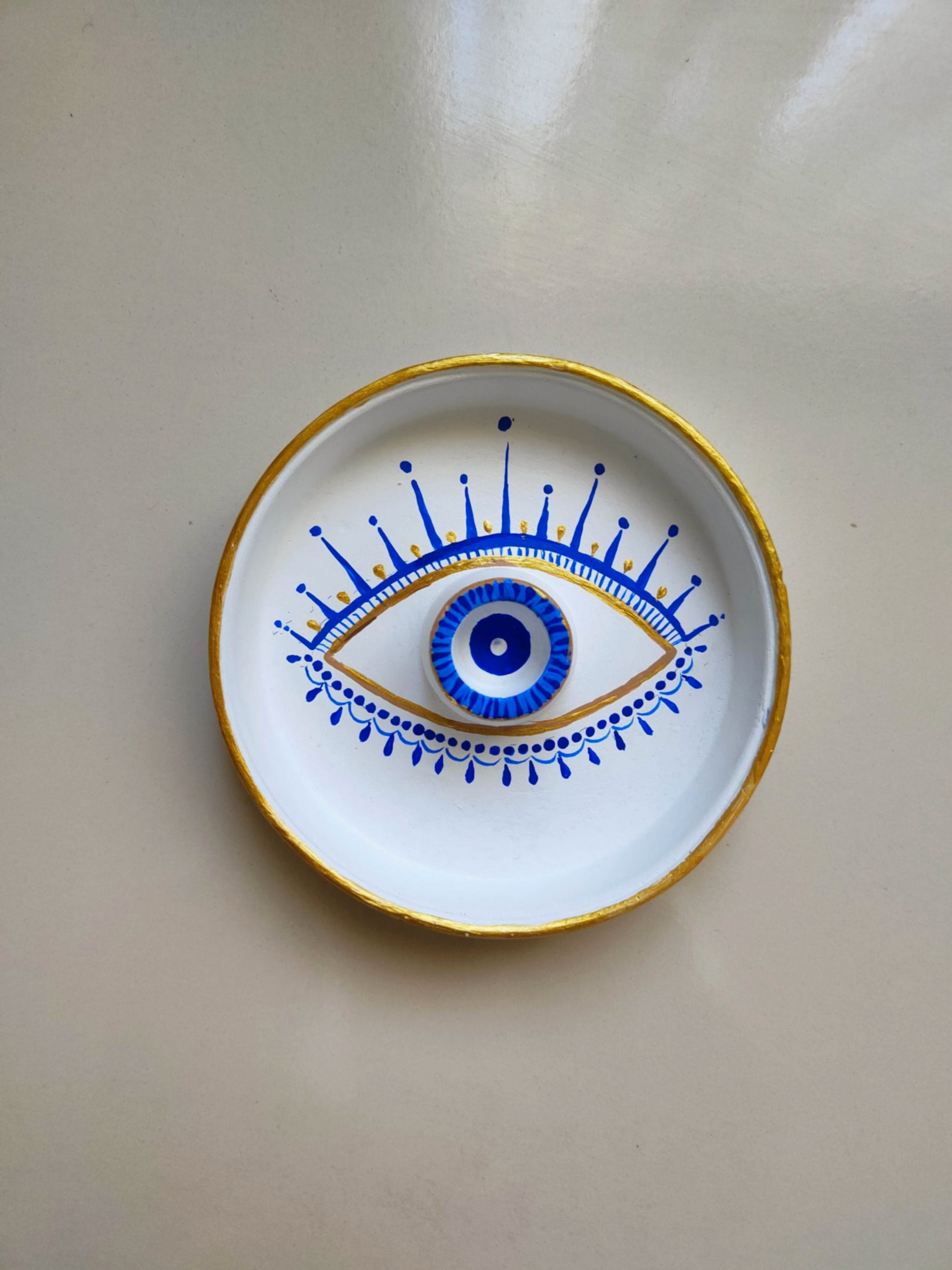 El Çizimi Göz Desen Nazar Boncuğu Palo Santo Tütsülük Set